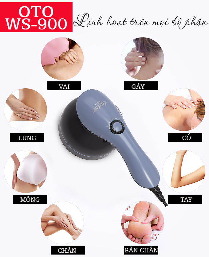   Máy massage cầm tay OTO Wonder SPIN WS-900
